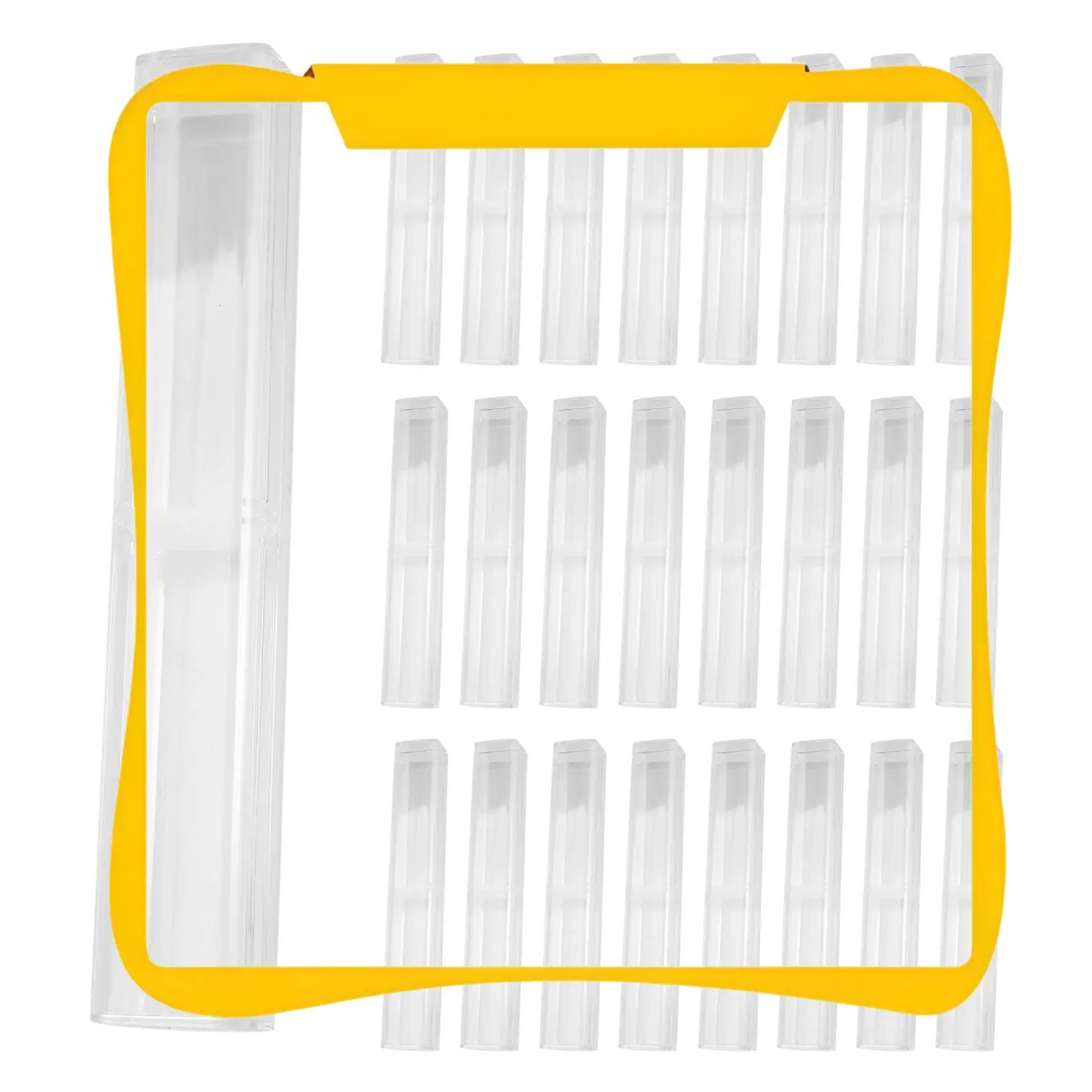 

25Pcs Plastic Clear Pen Case Gift Empty School Office Collection Set Pen Container Storage For Father's Day Mother's Day