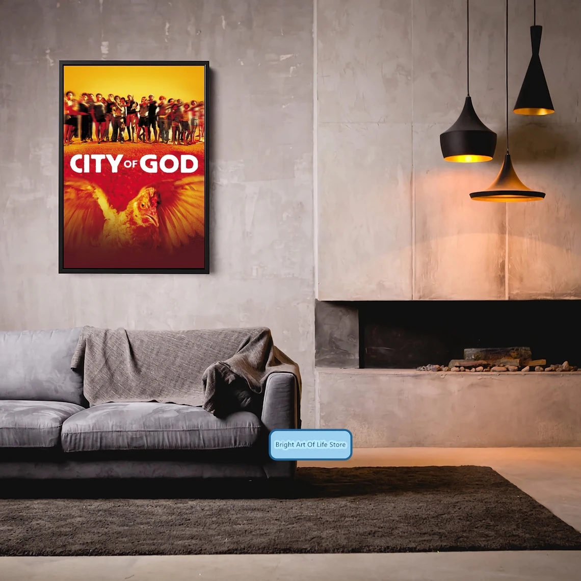 مدينة الله الفيلم المشارك ديكور المنزل طلاء جدران (بدون إطار)