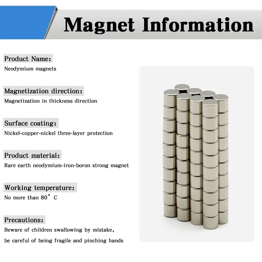 3x3mm Super Powerful Round Magnet Neodymium Magnet NdfeB N35 Strong Permanent Magnetic imanes Refrigerator Magnet