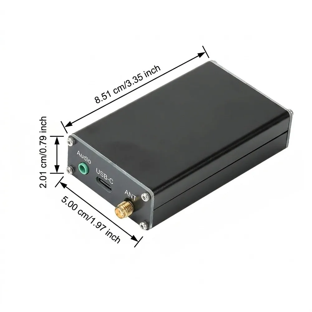 Signal Transmitter 76-108MHz Tunable Range 0.5W Output Power Digital Frequency Powered 3.5mm Input Signal Transmitter