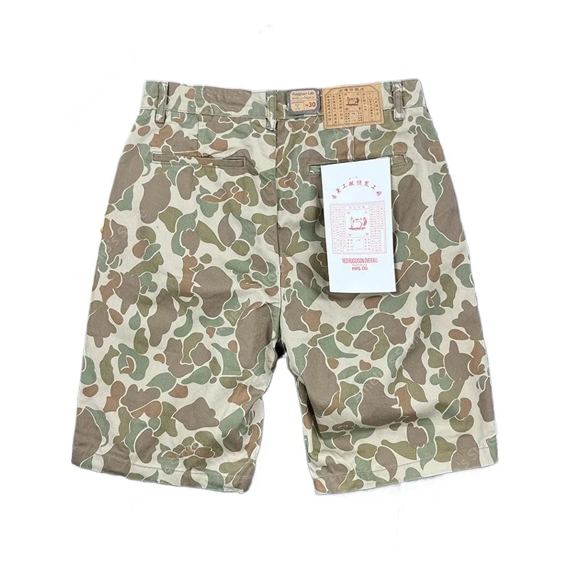 Men's Casual Duck Hunter Camo Shorts Vintage Frog Skin Camouflage Cargo Shorts Military Style Summer Short Pants