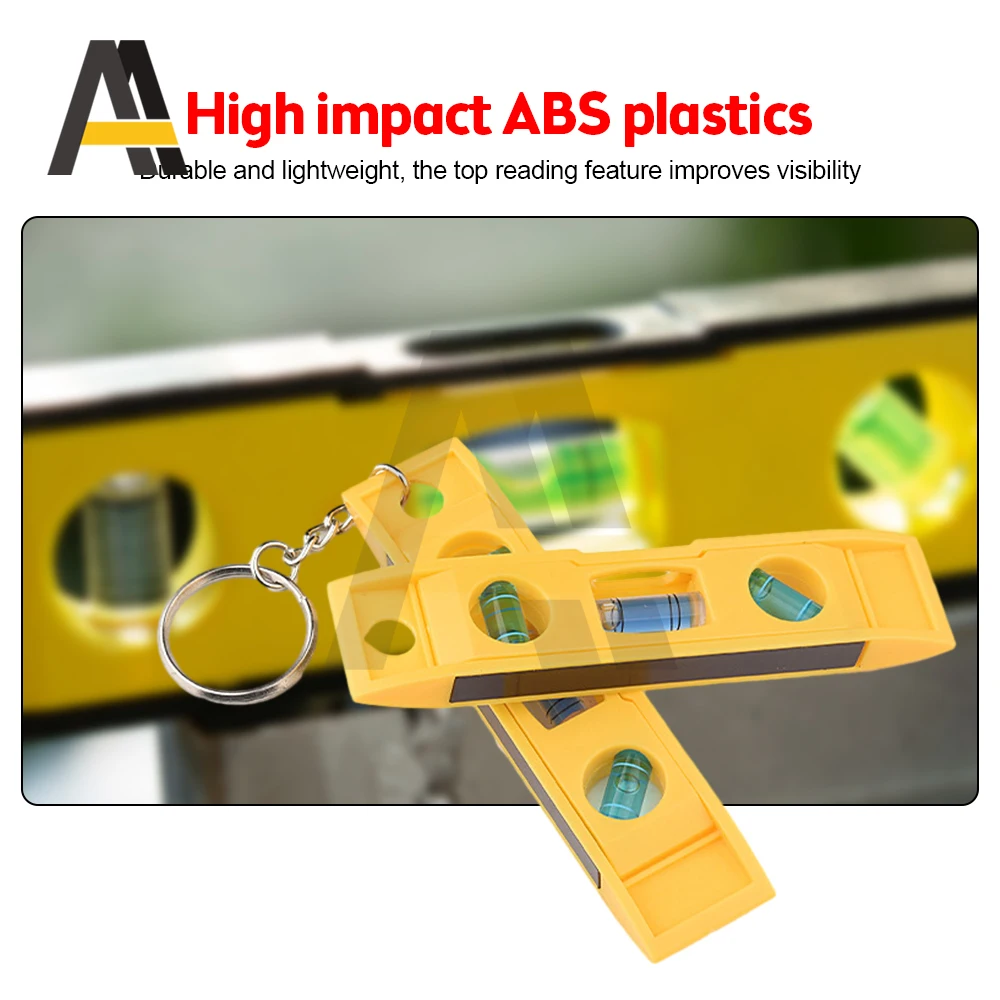 Mini 3 Bubble Level with Keychain Bubble Level Vertical Horizontal Gradienter Measuring Furniture Appliance Installation Level - Image 5