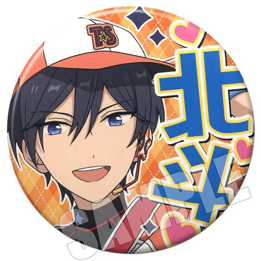 58mm Anime Ensemble Stars ES Hidaka Hokuto Aoi Hinata Nagumo Tetora Cosplay COSTUME Badge Pin SPTE Tinplate Brooch﻿ Prop Gilf