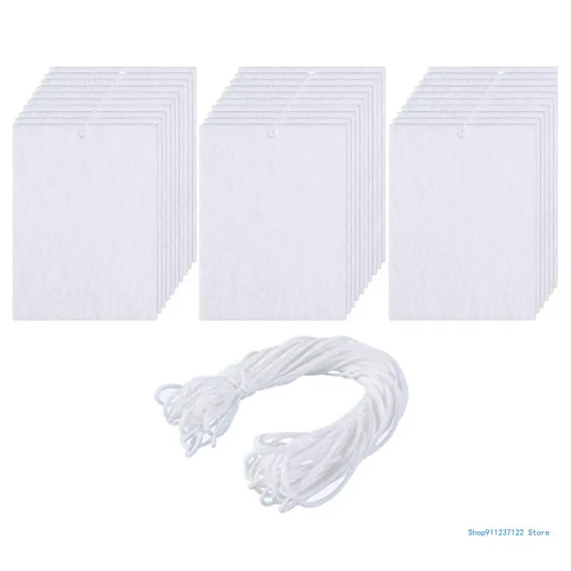 30 Pcs Sublimation Blank Air Freshener Sheets with Elastic Cord DIY for Car