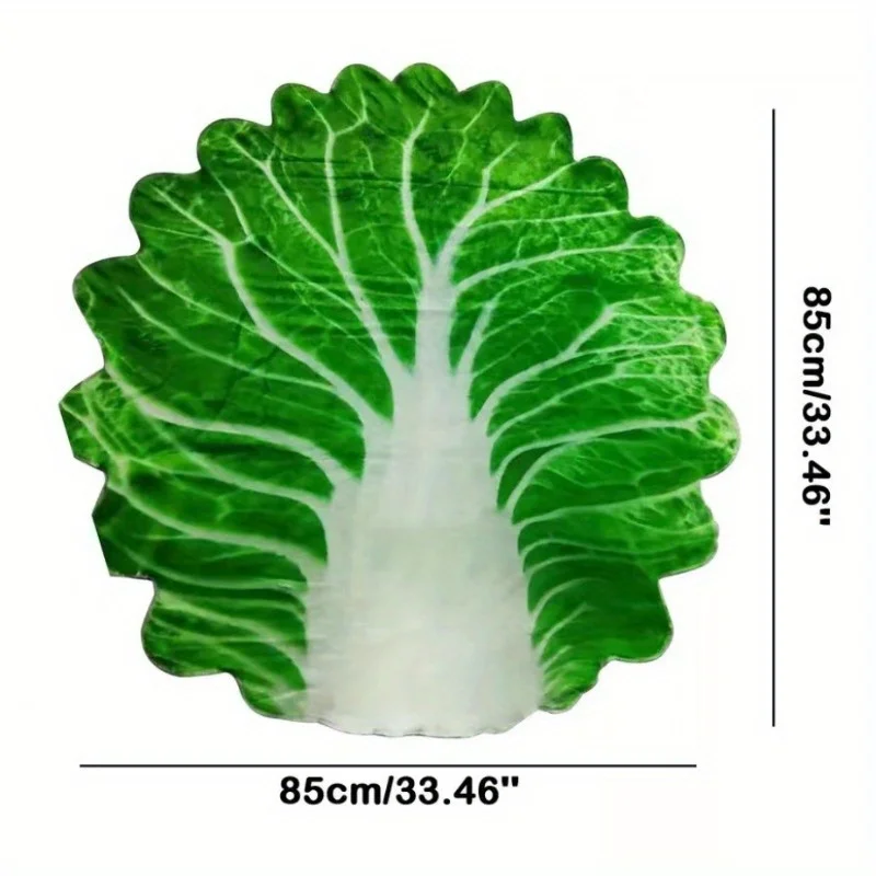 아기 양상추 랩 담요, 양배추담요, 재미있는 음식 선물, 슈퍼 소프트 아늑한 야채 프린트 플리스, 한 사이즈