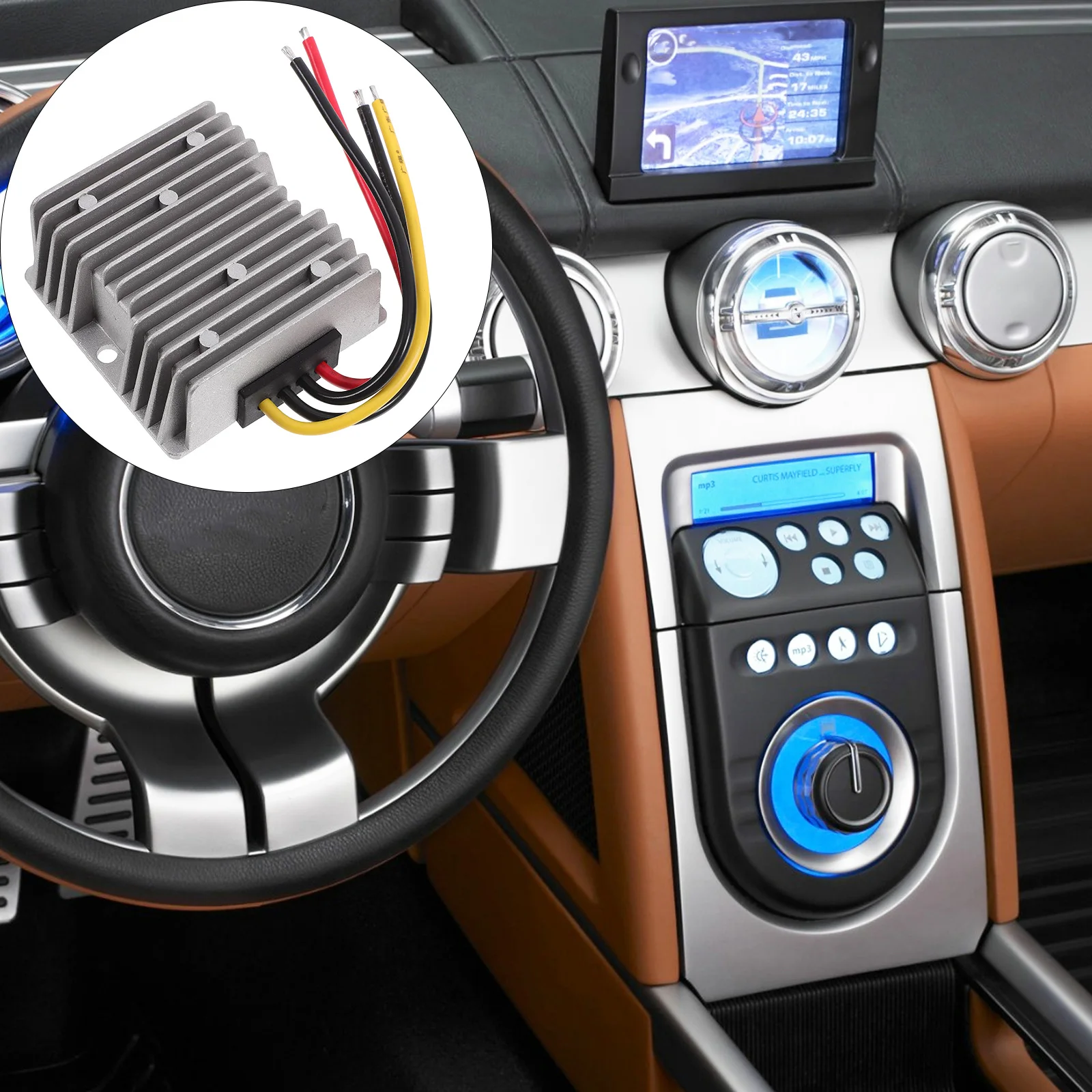 

Преобразователь 24 В на 12 В, регулятор автомобиля, ключ питания, напряжение тележки для гольфа