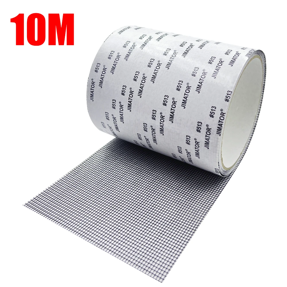 10 m Fenster-Moskitonetz-Reparaturband, 5/10 cm Breite, selbstklebendes Fenstergitter-Reparatur-Patch, Anti-Insekten-Fliegen-Mesh-Klebeband mit gebrochenen Löchern