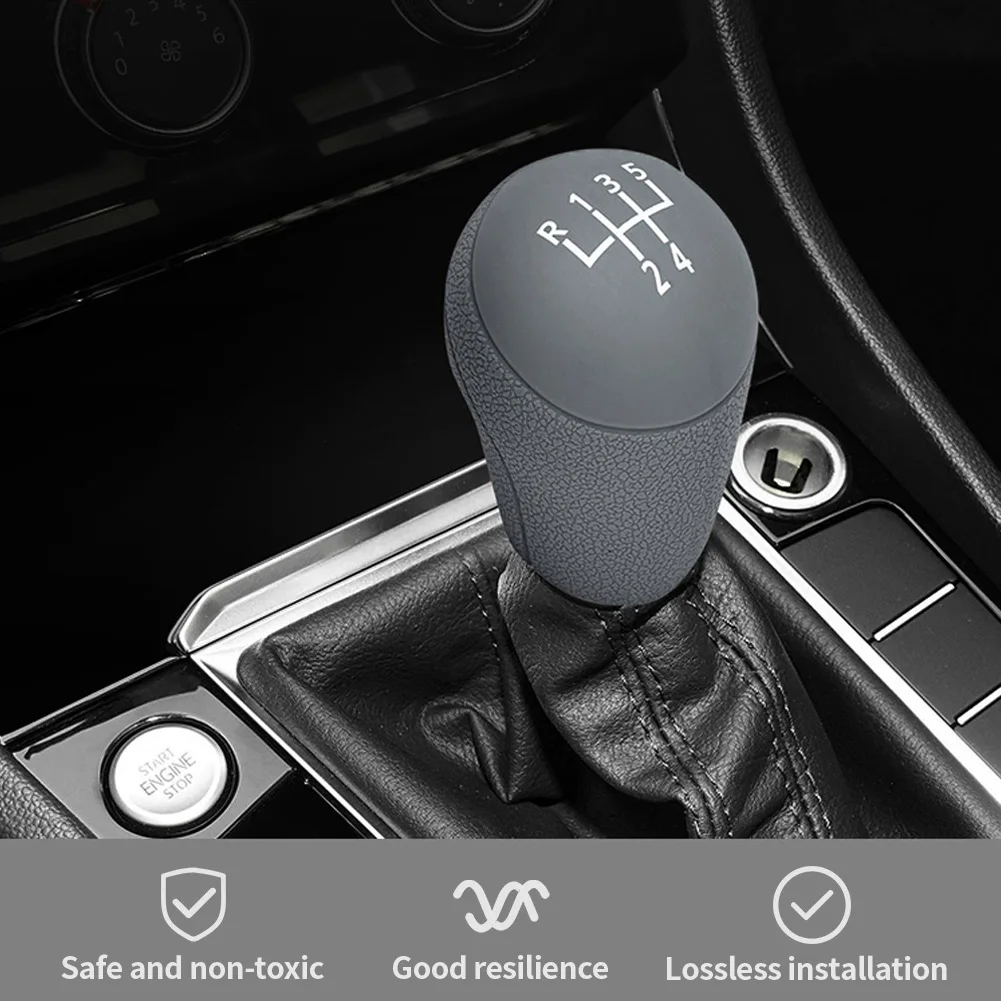 Car Manual Auto Silicone Gear Shift Knob Cover Non Slip Lever Shifter Knobs Case Protector Bump Stick Jarket For VW Golf Jetta