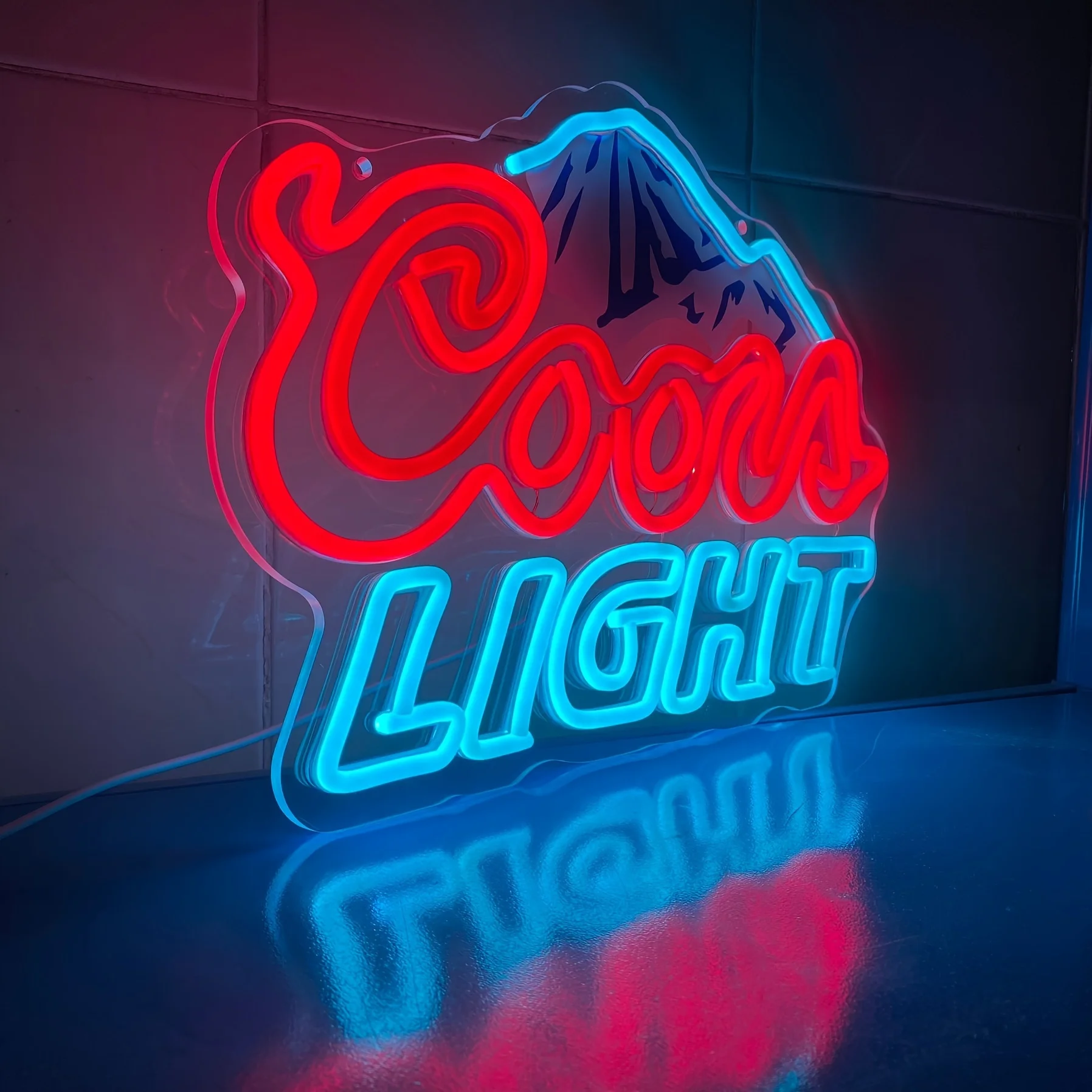 Crs LIGHT Neon Signs for Wall Decor UV Printed Neon Lights for Bedroom Led Business Signs for Man Cave Bar Pub Restaurant Gift