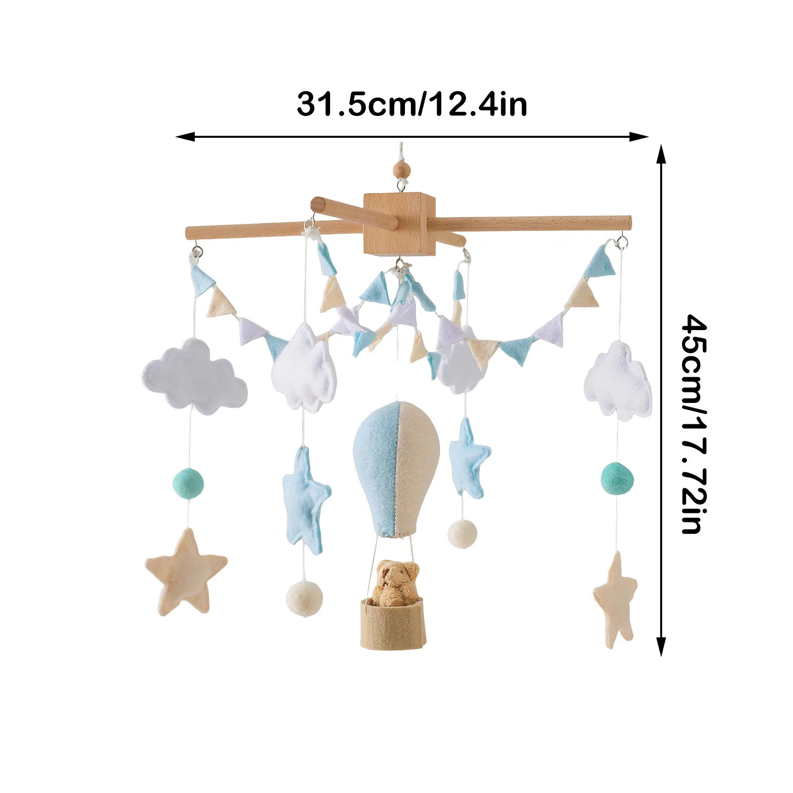 Babybedje met walvisshema, handgemaakt vilt, hangend mobiel voor kinderkamer, mobiel, Boho kinderkamer mobiel, zakdrones voor volwassenen