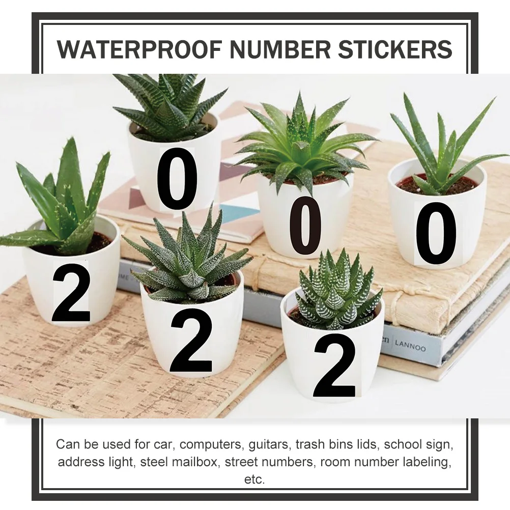 

Self-Adhesive Stickers Waterproof DIY Address Number Decals Sun-proof Mailbox Accessory Numbers