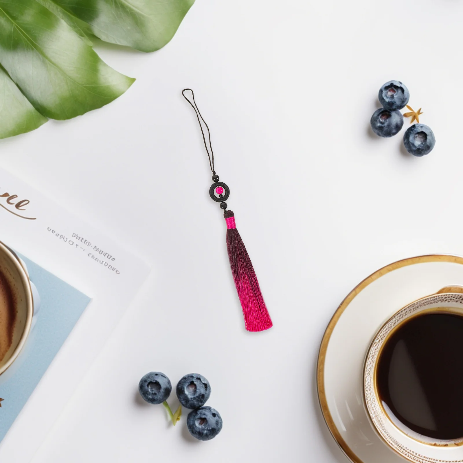 Chinesische Glück Quaste Tai Chi Spike Elegante Rote Chinoiserie Kampfkunst Anhänger Handheld Fan Hängen Ornament Neue Jahr