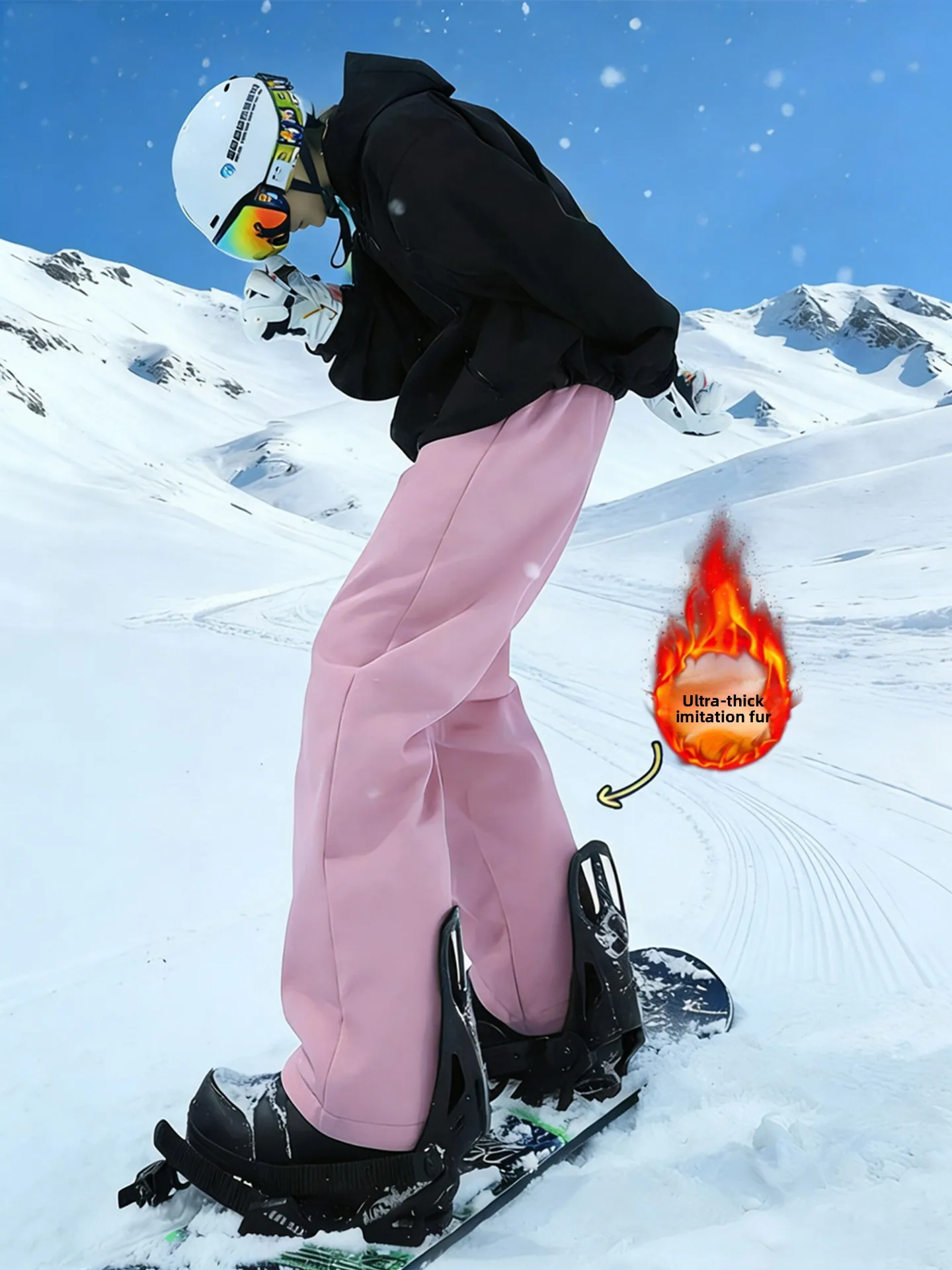 

Мужские зимние лыжные брюки с термофлисовой подкладкой, ветрозащитные, дышащие, прямого кроя, повседневные, для катания на лыжах и альпинизма