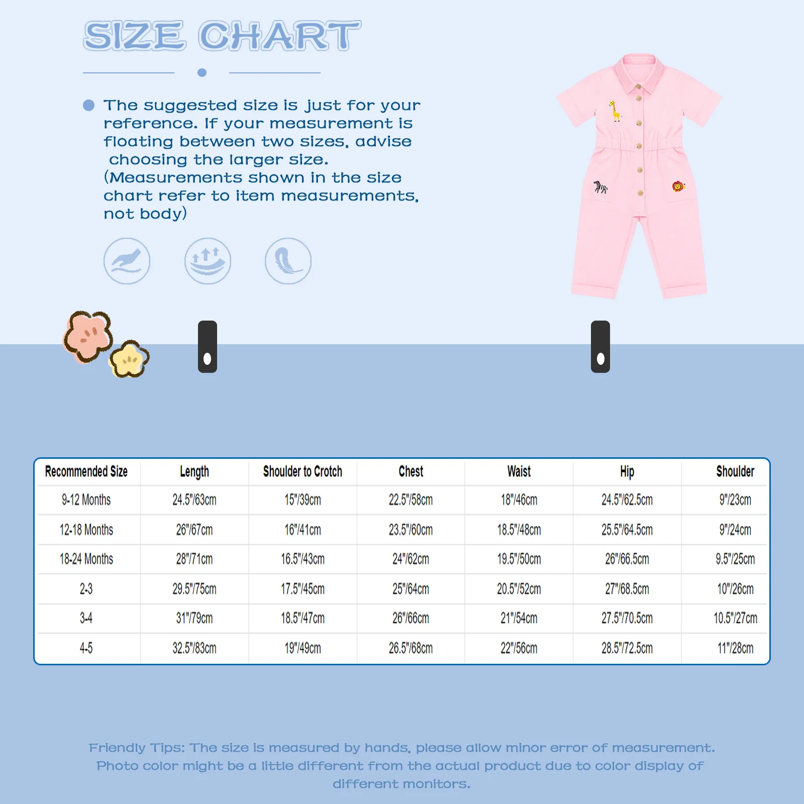 IEFIEL toddler zookeeper romper design and color options