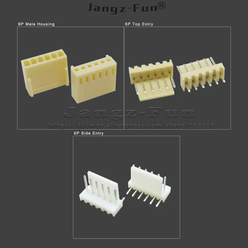 50pcs 6P JST 2510 2.54 Plug 2.54mm 6 Pin Male Female Housing Header Connectors Electric Cable Electrical Wire Connector