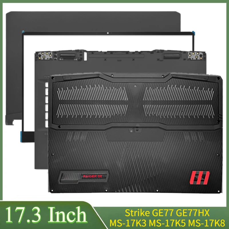 

17.3" Black New For GE77 GE77HX MS-17K5 Laptop LCD Back Cover Front Bezel Palmrest Upper Top Bottom Lower Case