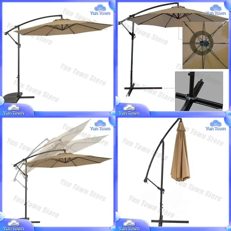 for Outdoor Patio Umbrella for Garden Park Backyard Deck Balcony Iron Frame Large Canopy Shade Sun UV Protection Waterproof