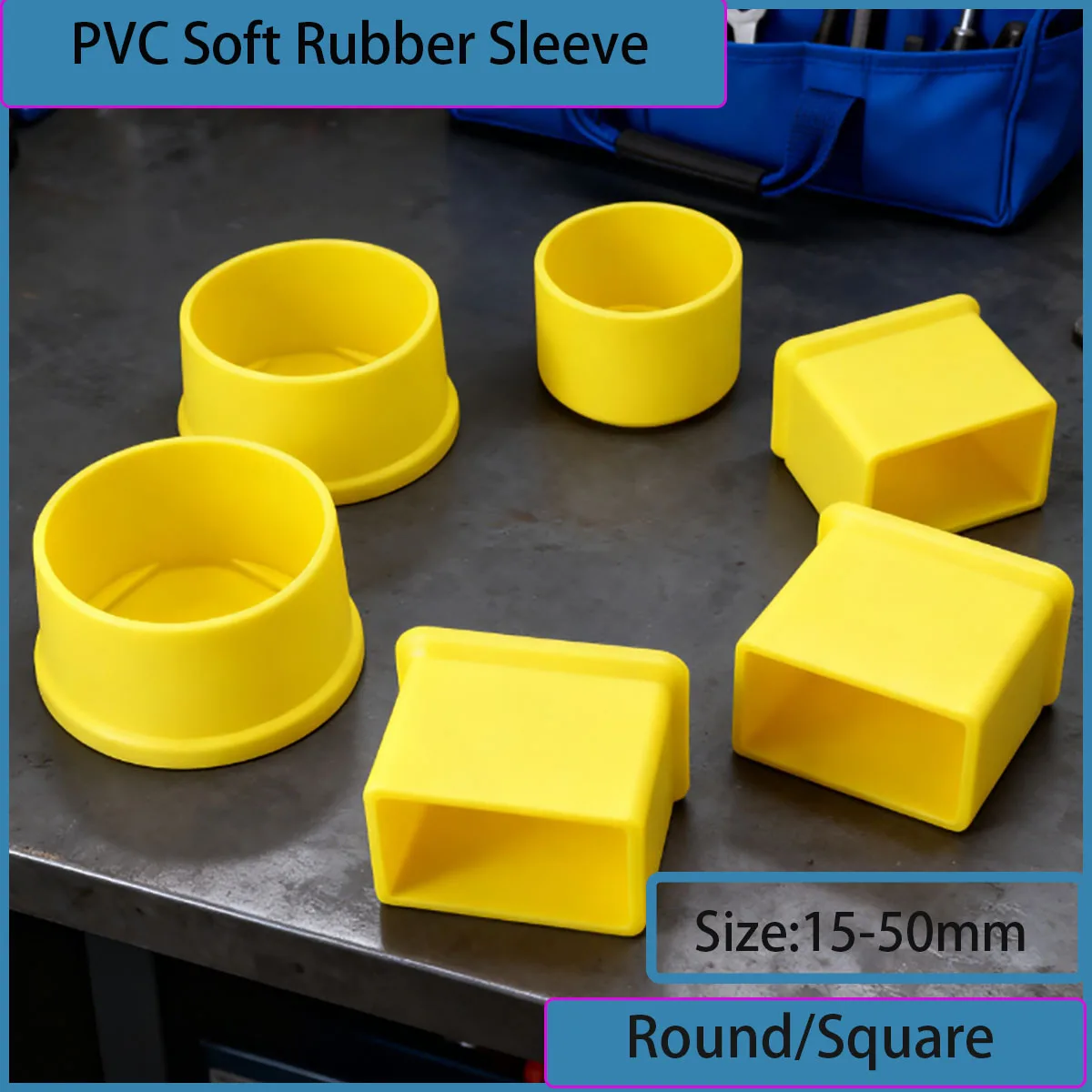 

Anti Slip Silent PVC Soft Rubber Cap - Table Chair Leg Protective Footrest Cover for Home Use