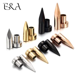 316L Stainless Steel Punk Bullet Connectors 5mm 6mm Hole for DIY Bracelet Findings Jewelry Making Connect Parts Accessories