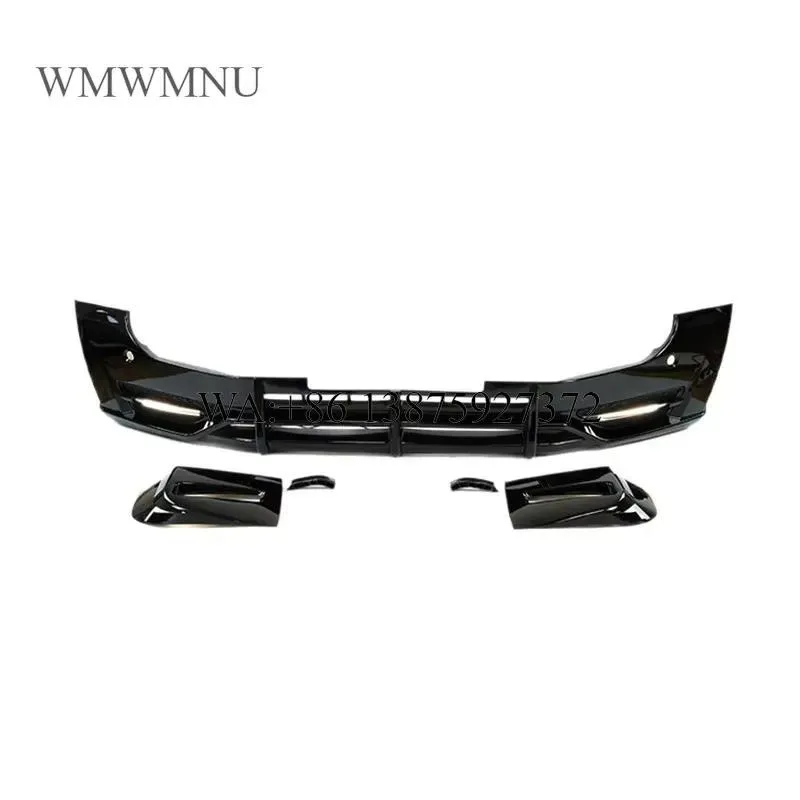 Wmwmnu Front Bumper Kit with Daytime Running Lights Front Lip Spoiler PP Material for New Defender 110 90 20+