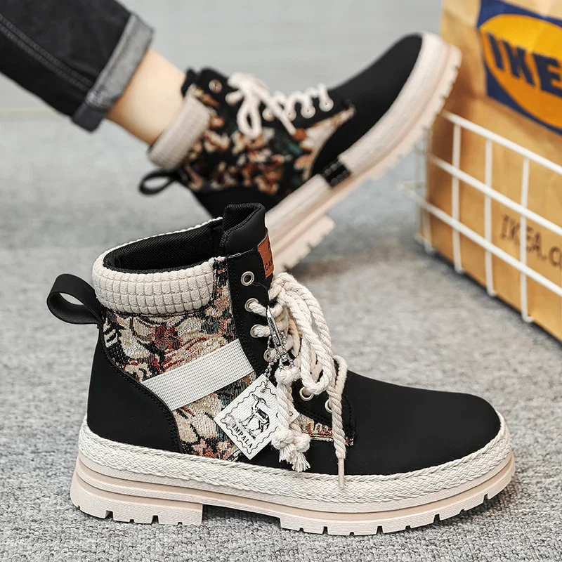 Original Design Schwarz Cowboy Stiefel für Männer Weiche Bequeme Plattform Stiefel Männer Im Freien Nicht-slip Werkzeug Stiefel Mann Botines hombre