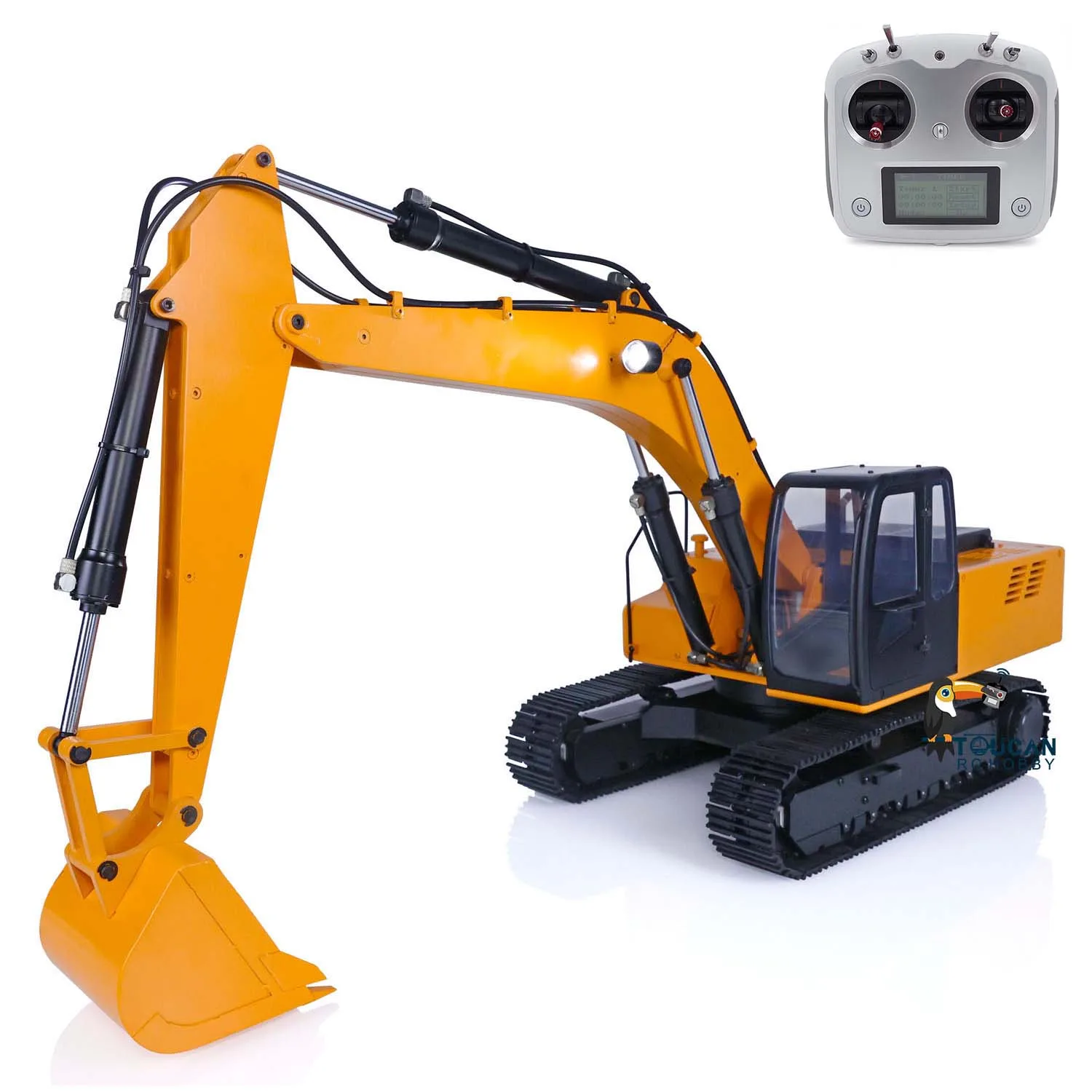 

JDM 1/12 Hydraulic Excavator Painted Assembled RC Model Pump Tracks Elextric Digger Remote Control Toucan Model Toy TH18484