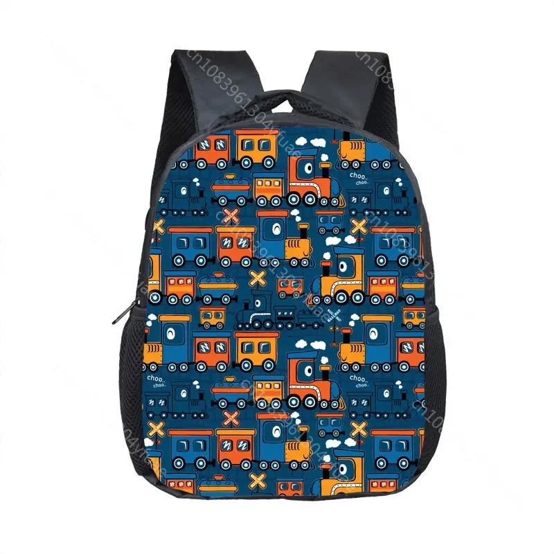 12 Zoll Cartoon Zug Lokomotive Druck Rucksack Loco Kinder Schult aschen Kinder Kindergarten Taschen Baby Kleinkind Rucksäcke Bücher tasche