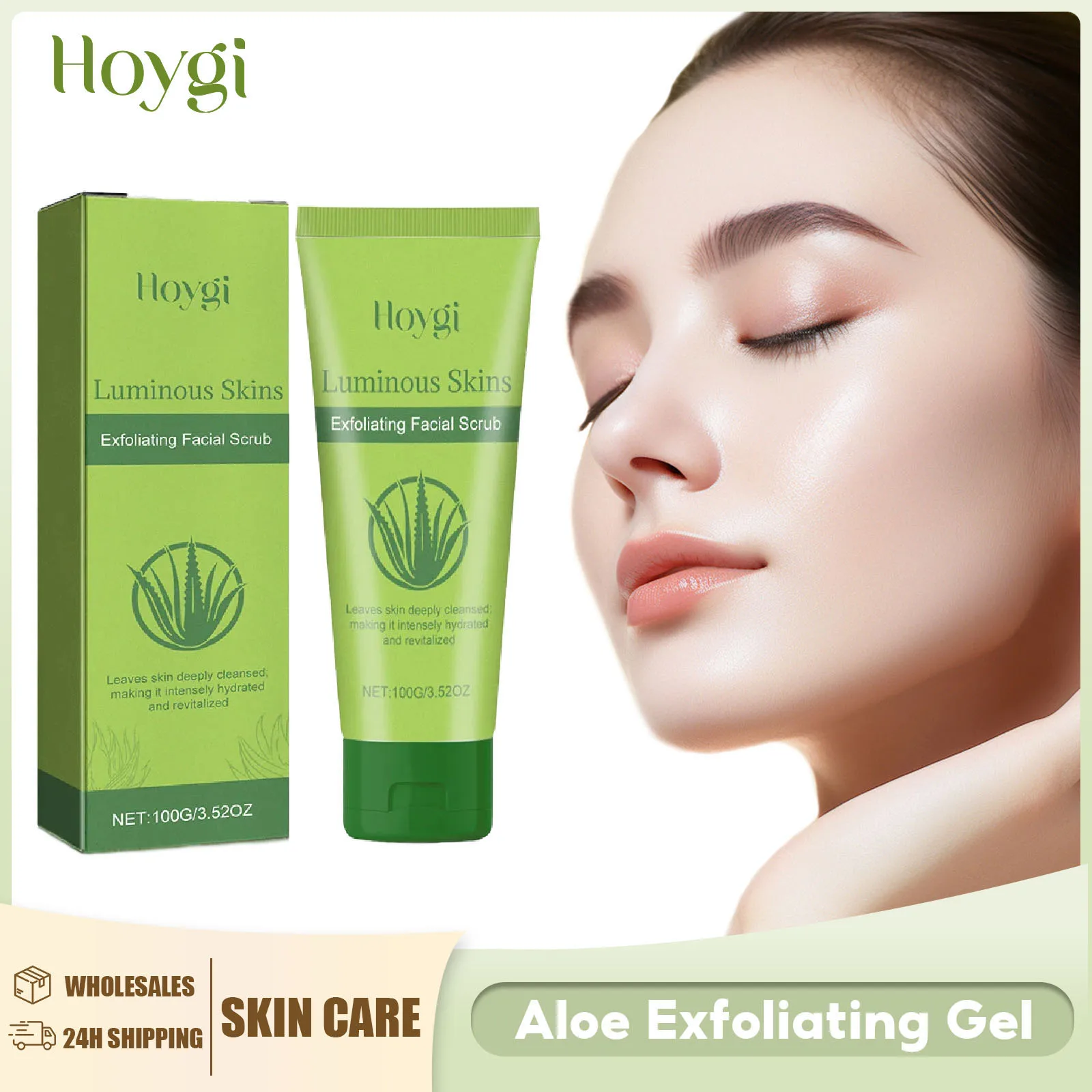 Aloe Vera Exfoliating Scrub Shrink Pores Remove Blackhead Oil Control Peeling Deep Cleaning Moisturizing Face Exfoliating Gel