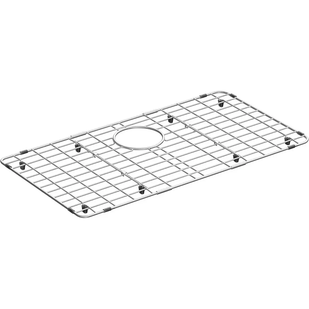 

Большая металлическая решетка для раковины с ситечком, 27,4 x 14,4, из нержавеющей стали, для заднего сливного отверстия диаметром 4,9 см