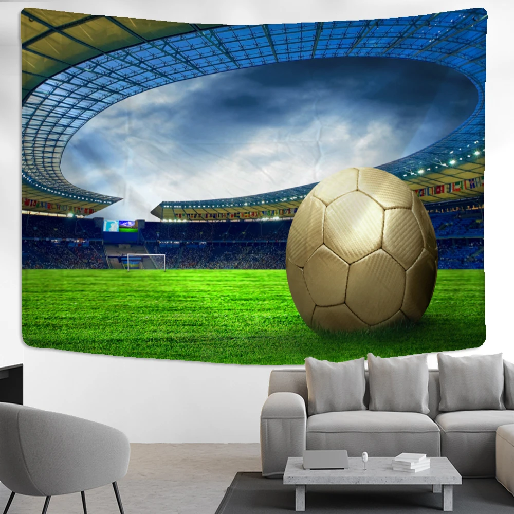 Football Field Scenery Tapestry Wall Hanging Boho Hippie Tapiz Art Mystic Psychedelic Bedroom Living Room Home Decor