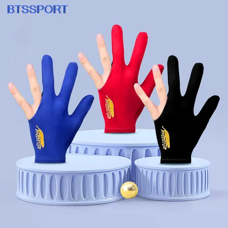 Spandex Snooker Billiard Cue Glove Three Fingers Full-Finger Snooker Pool Cue Billiard Glove For Left Hand Lycra Left