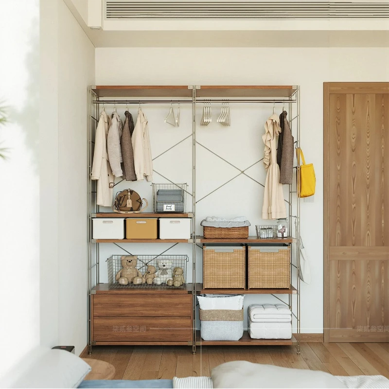 Modern Space Saving Closet Nordic Minimalist Display Open Simple System Wardrobe Storage Organizer Vestidores Salon Furniture
