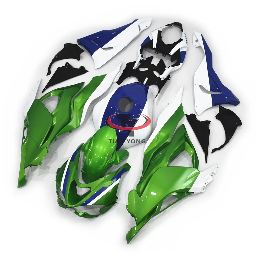 For Kawasaki ZX6R 2024-2025 636 Motorcycle Full Fairing Kit Green white blue latte art Add plastic fuel tank Bodywork Cowling