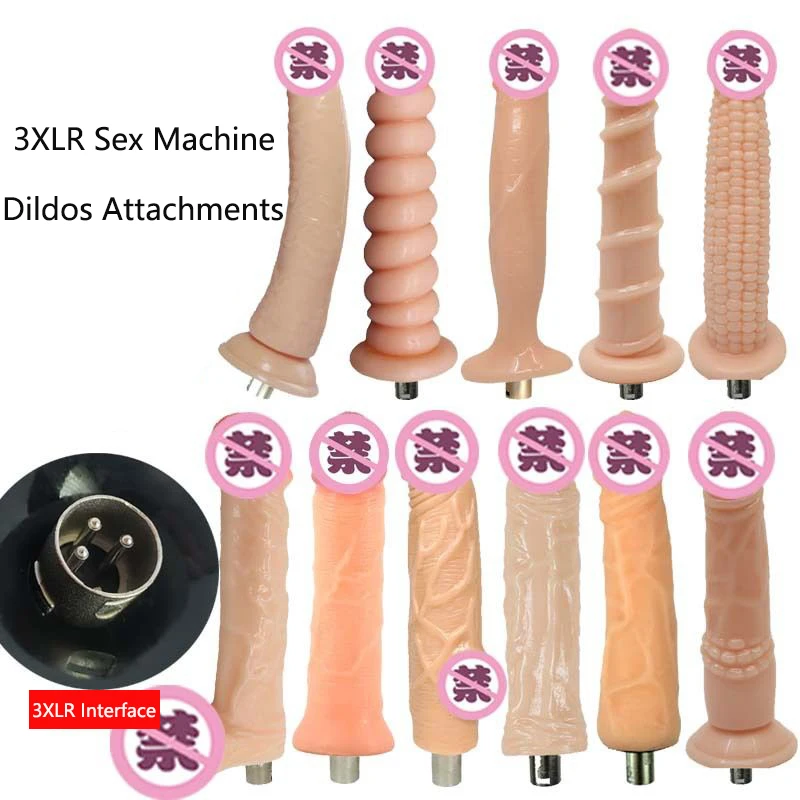 Various Sex Machine  3XLR Attachment Dildos Suction Cup Sex Masturbation Love Machine For Women Man Couple