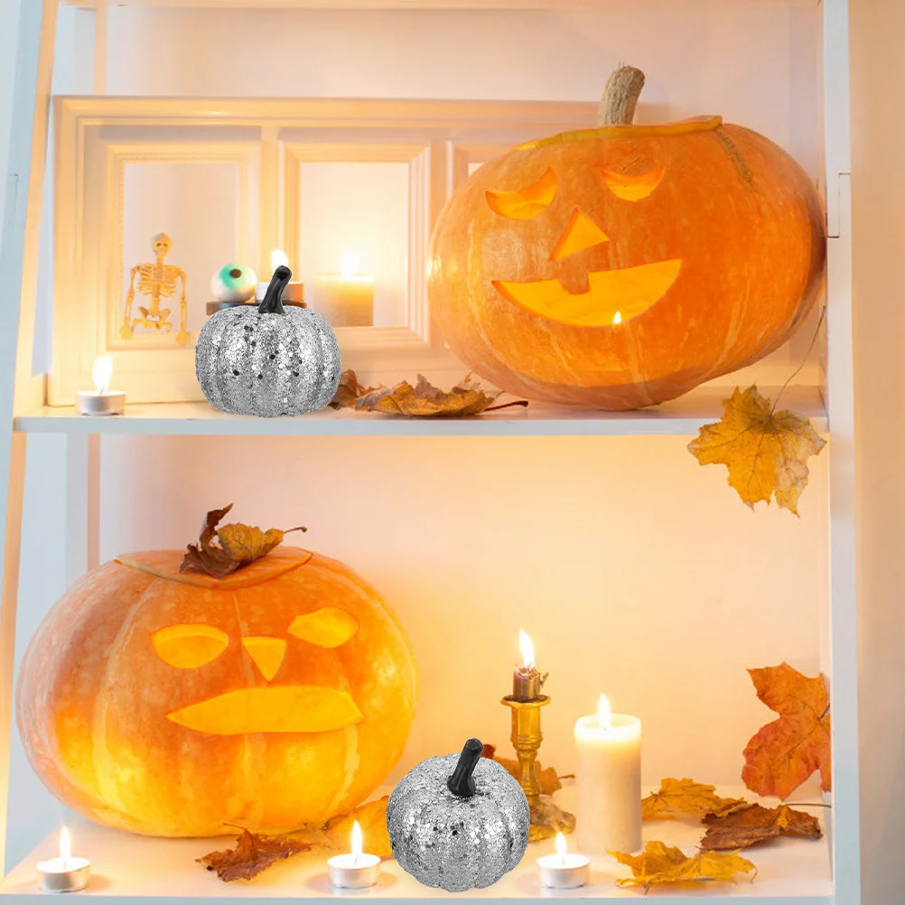 

10pcs Pumpkin Decoration Props Artificial Foams Pumpkins For Halloween Thanksgiving Fall Festival Table Centerpiece Bag Filler