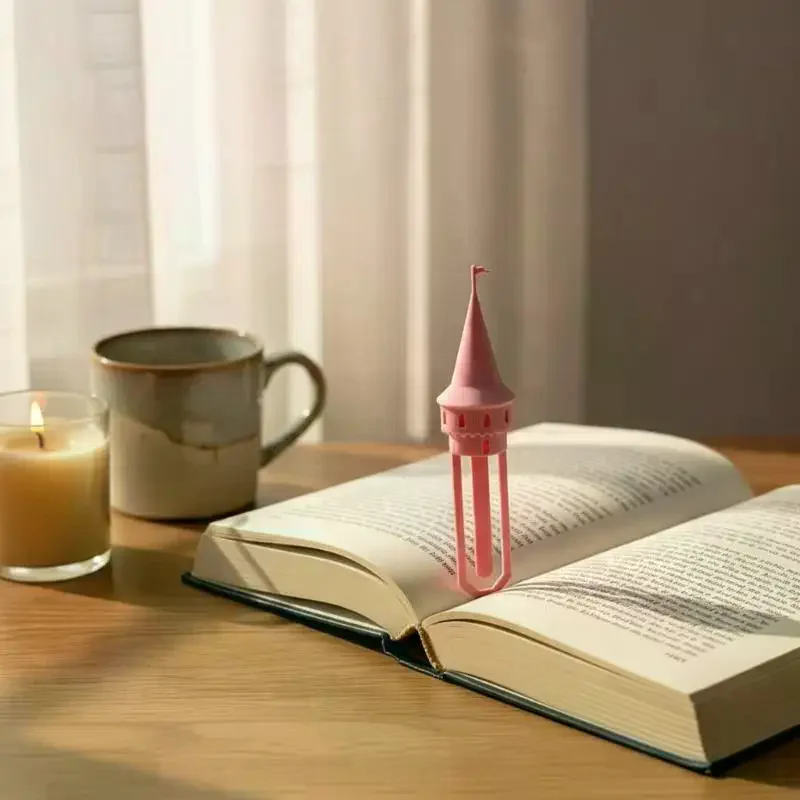 3D Printing Magic Castle Bookmarks Castle Shape Novelty Page Marker Handmade Fun Reading Stationery Reading Accessories