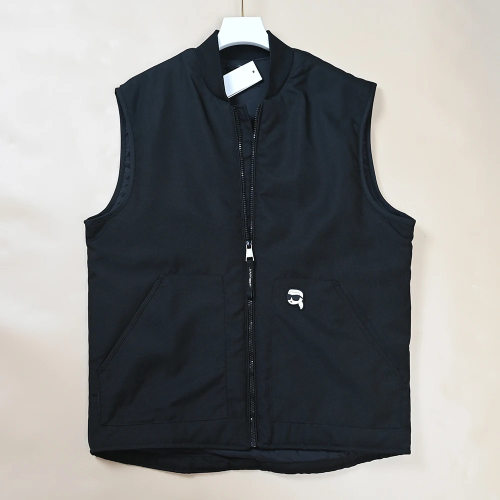 

Warm Cotton Jaet Vest Women's Winter Faion Thiened Zipper Closure Pure Color Tead Stitching Stand Collar Vest