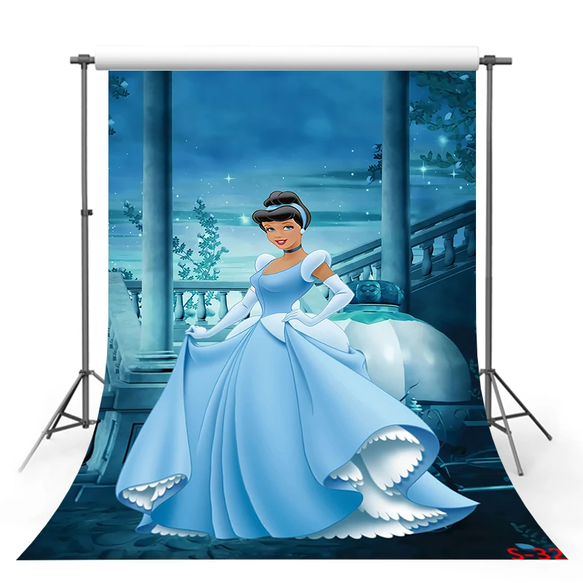 

Disney Cinderella Snow White Carriage Castle Princess Backdrop Girls Birthday Party Custom Background Banner Baby Shower