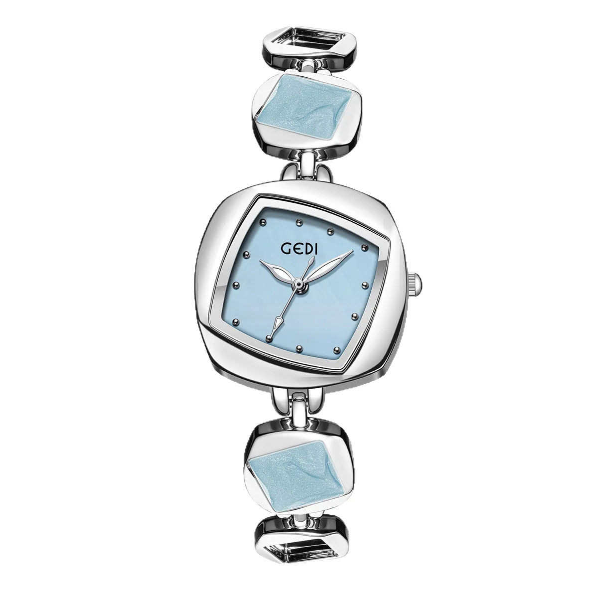 Orologio da polso con cinturino in argento semplice con strass alla moda elegante per orologio al quarzo da donna di lusso da donna Montre Femme