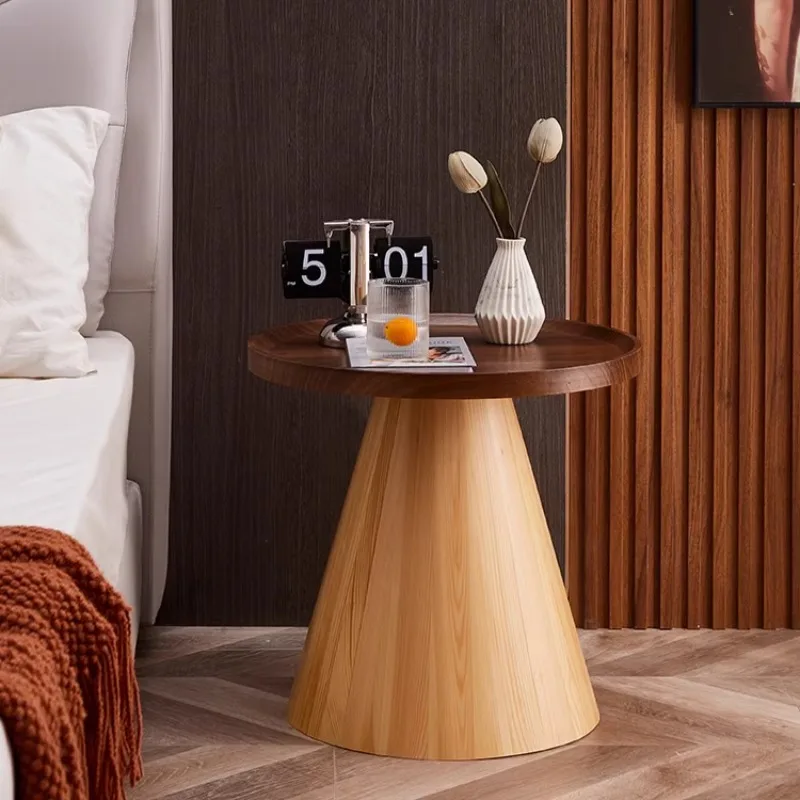 

Light luxury modern bedside table Bedroom Italian simple no drawer edge few Hong Kong style storage hotel bed and breakfast beds