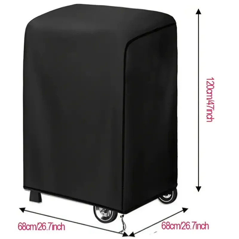 Grill Cover, BBQ Gas Grill Cover for Outdoor Use, Black Barbecue Grill Covers, Heavy Duty BBQ Gas Grill Cover, BBQ Accessories