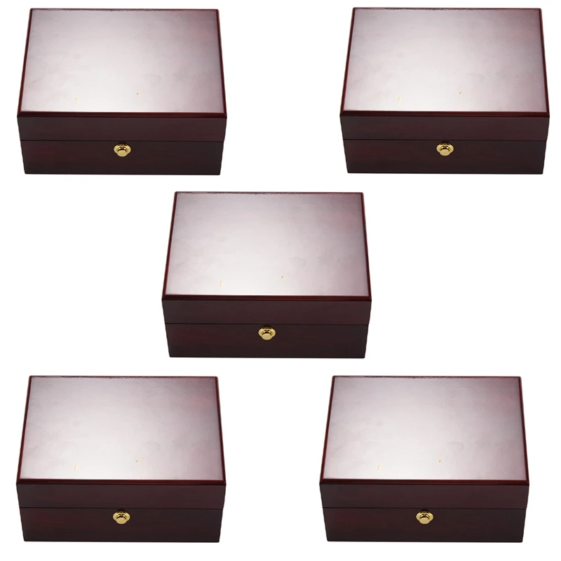 

5X Large Size Wood Lacquered Glossy Single Watch Box With PU Leather Cushion