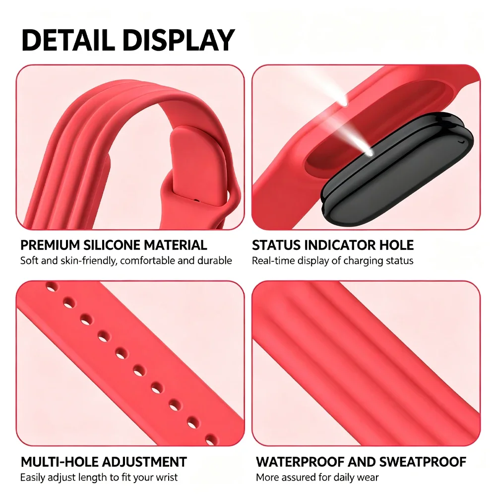 für Google Fitbit Air Silikon+Nylon-Schlaufenarmband für Fitbit Air Fitness Tracker 1:1 Original Sport-Uhrenarmband Armband-Zubehör – Detail 6