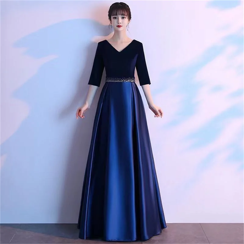 Long Dress New Costume College Style Performance Graduation Choral Costume Dress Choir Performance Banquet Full Dresses Elegant