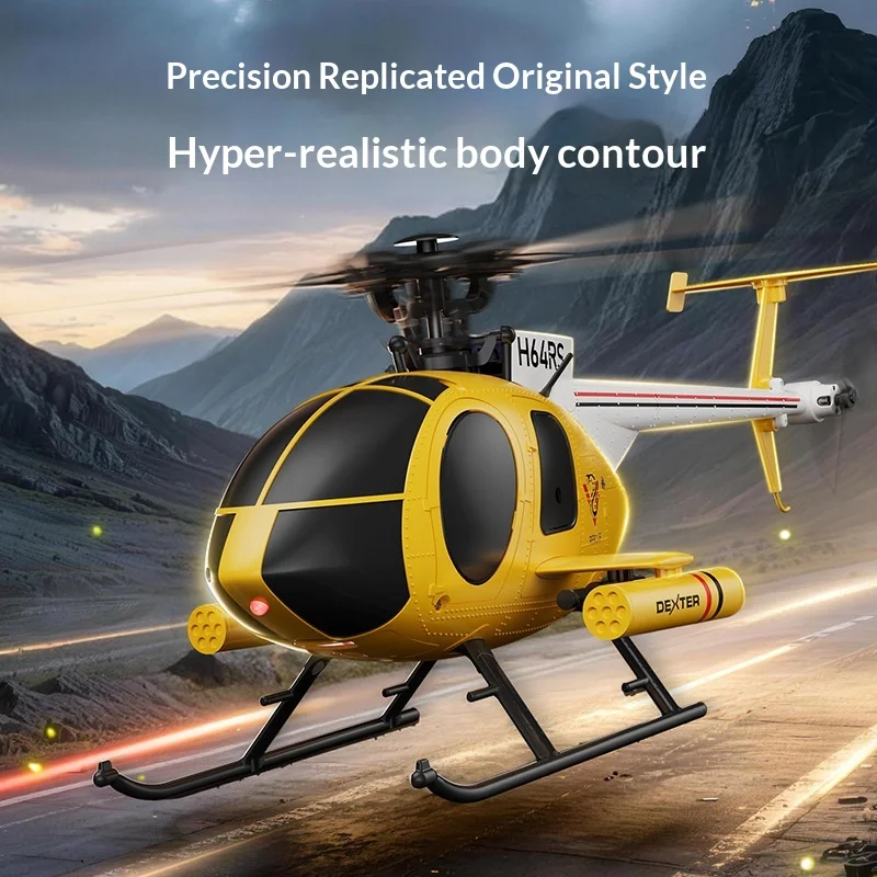 JJRC Remote Control Helicopter Six Channel Brushless Altitude Hold One Key Takeoff H64RS Realistic Simulation Outdoor Flight Toy