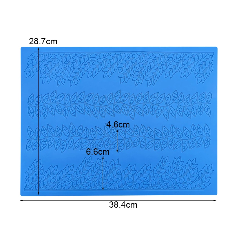 CT-012 Leaves Shapes Lace Soft 100% Platinum Silicone Cake Fondant Embossing Gum Paste Decorating Mold Tool