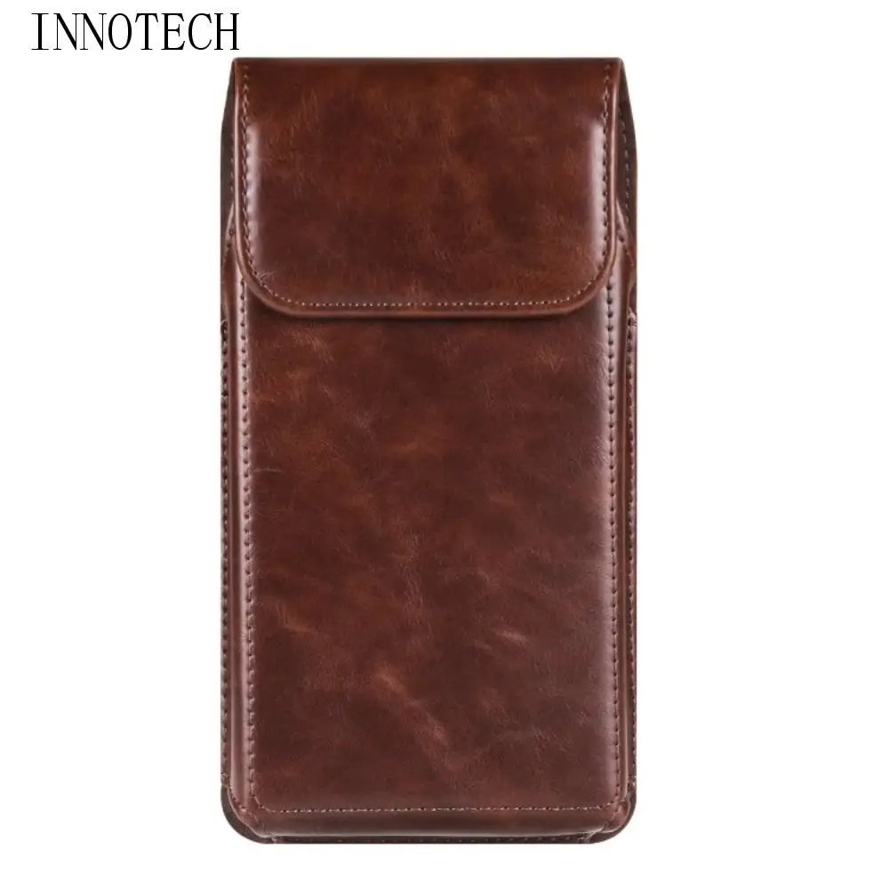 

Сплошной цвет, кожаный чехол для телефона с зажимом для ремня, вертикальный поясной чехол, магнитная поясная сумка, водонепроницаемая, большой вместительности