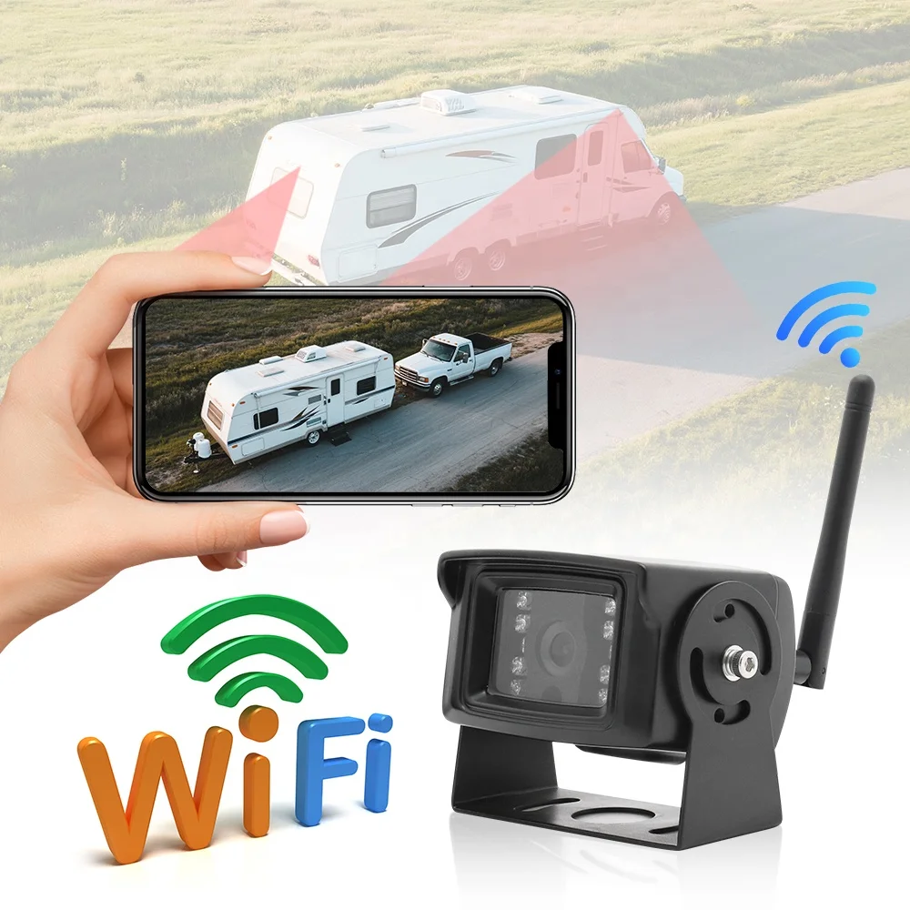 WiFi HD Wireless Night Vision Vehicle Backup Camera Bus Van Truck RV Car DVR Front Rear View Camera For IOS And Android Phone