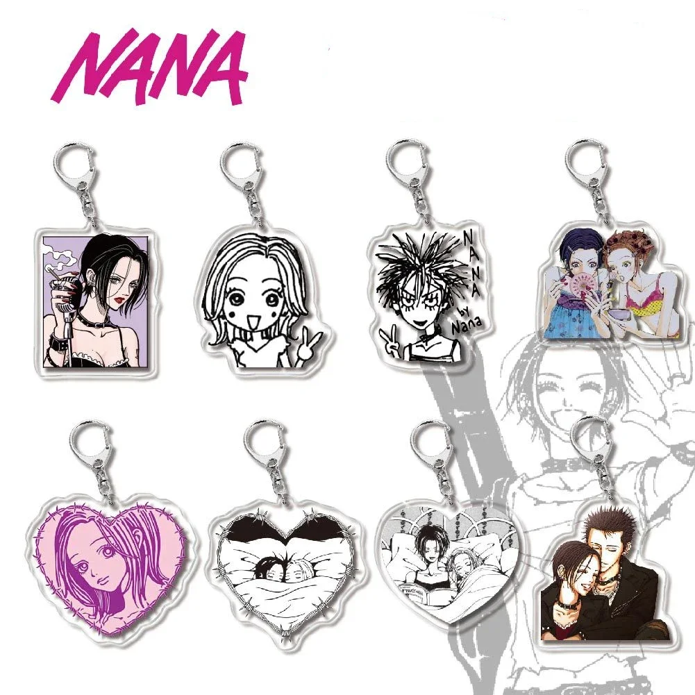 Anime NANA Manga Acrylic Keychain Oosaki Nana Komatsu Hachi Okazaki Shinichi Key Chain Collection Desk Display Orname