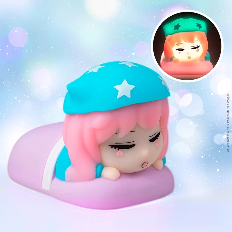 โมเดลของเล่นแท้ Anya Forger น่ารัก ฟิกเกอร์ Anya พร้อมไฟกลางคืน โมเดลแอคชั่น ของตกแต่งโต๊ะทำงาน ของสะสมสำหรับแฟนๆ ของขวัญ